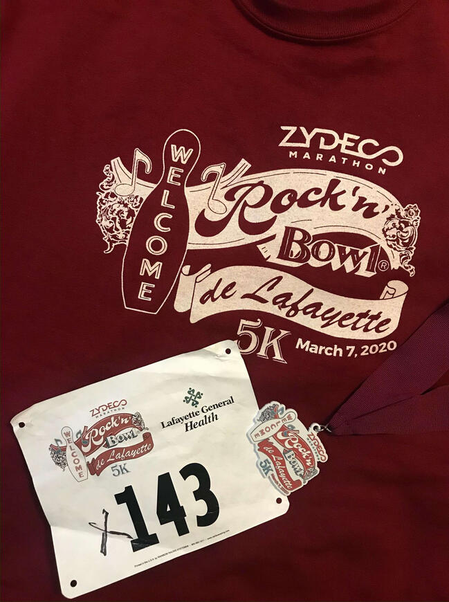 Sean-Ty 5k Zydeco Marathon Rock'n'Bowl de Lafayette